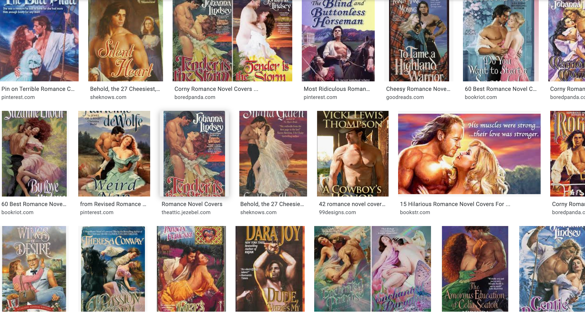 covers of romance novels