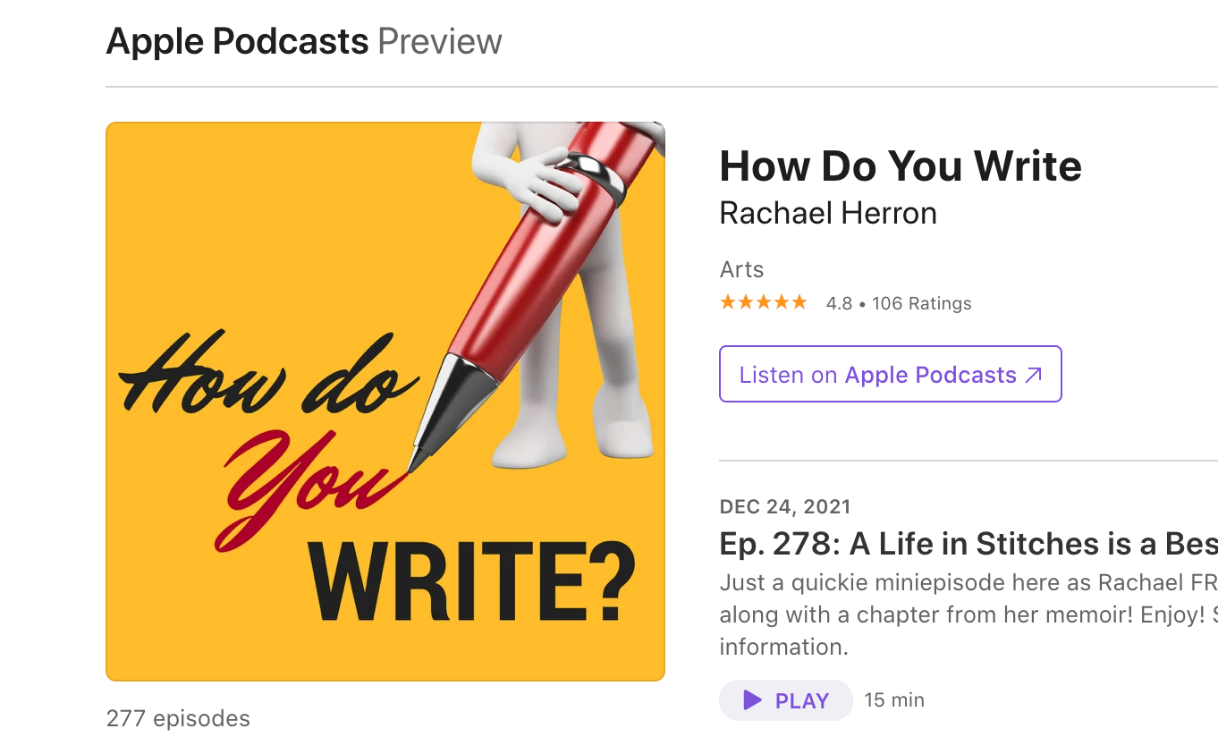 screenshot of How Do You Write? podcast page