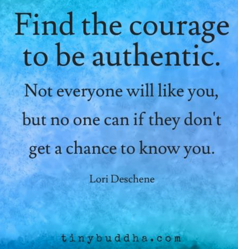 Tiny Buddha's quotation about authenticity