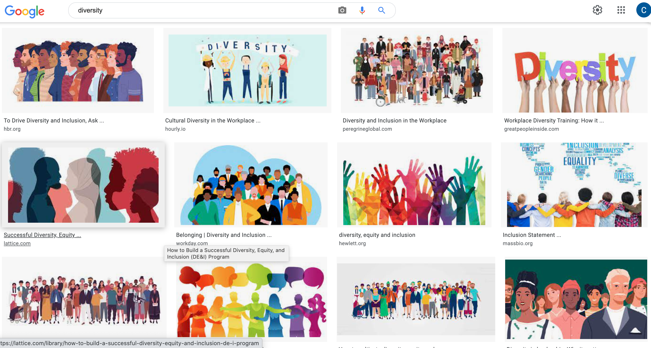 Google image search for "diversity"