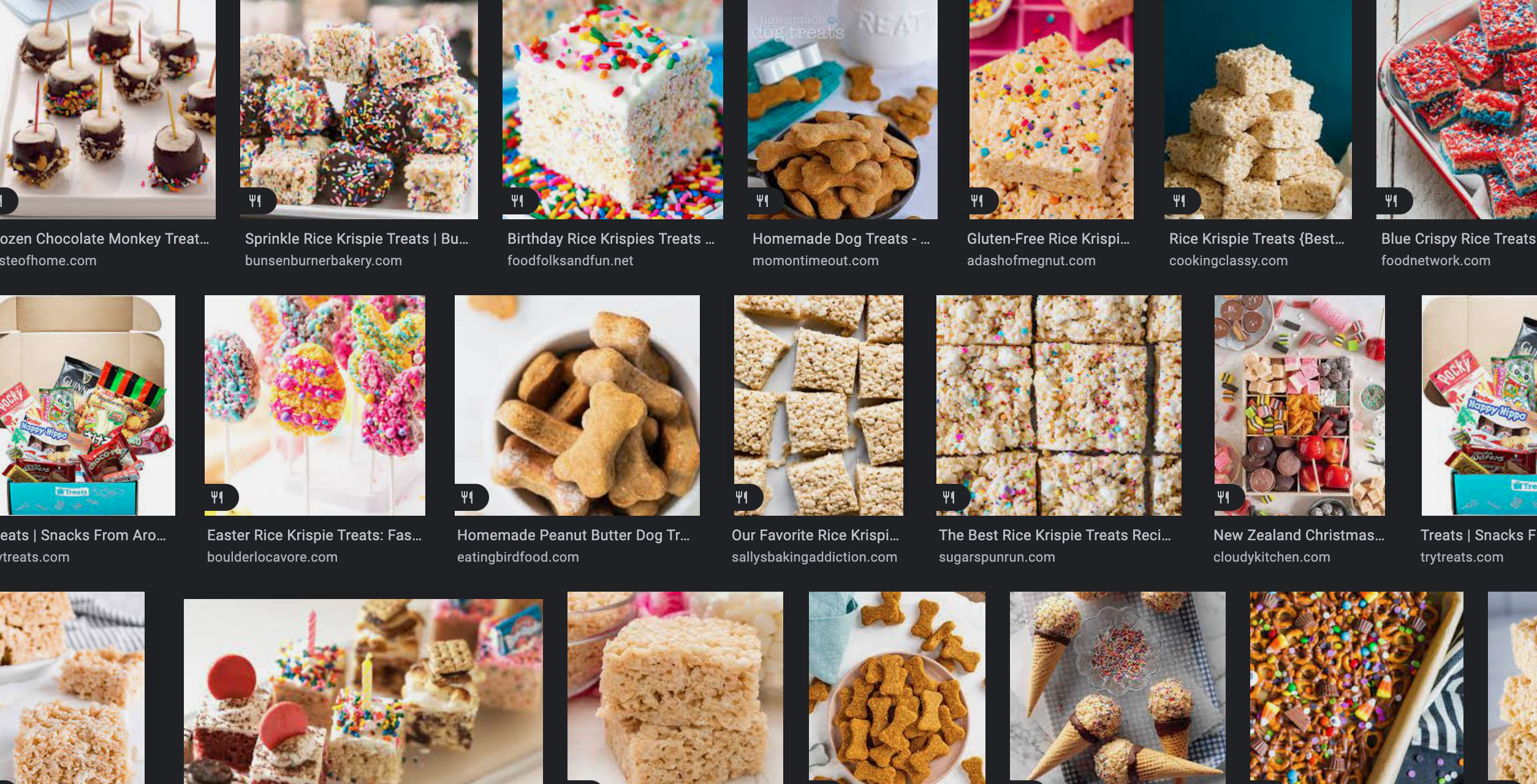 Google image search for "treat"