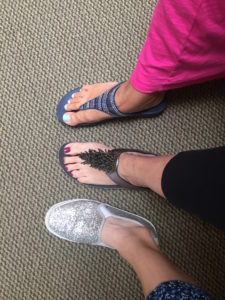 comparing sparkle shoes