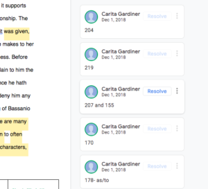 a screenshot of a student's essay