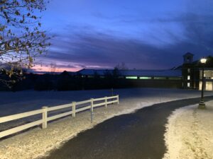 When I leave the gym after an early morning workout, I often turn around to see the sunrise over the Mars Athletic Center.