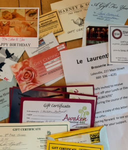 some of our gift certificates